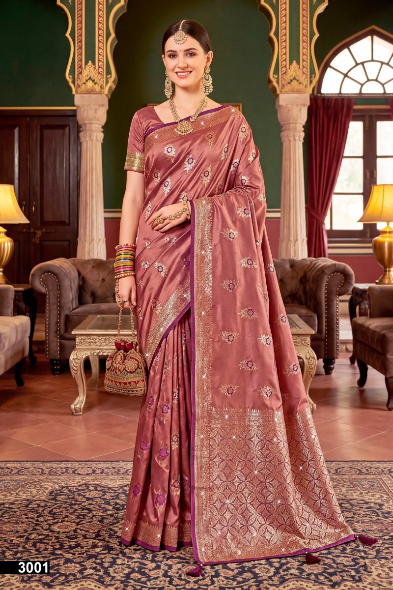 Umang Satin Saroski Vol 3 By Saroj Satin Silk Wedding Saree 